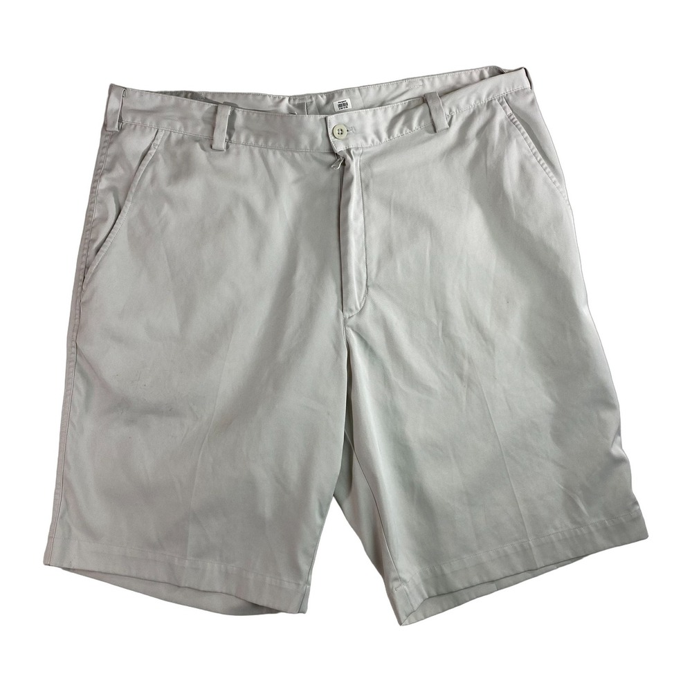Nike Golf Dri-Fit Khaki Shorts Men's 36 Beige Performance Activewear Polyester‎